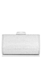 Dorothy Perkins *quiz Silver Diamante Box Clutch Bag