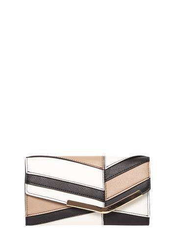Dorothy Perkins Neutral Asymmetric Panel Purse