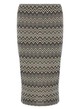 Dorothy Perkins Mono And Tan Chevron Tube Skirt