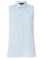 Dorothy Perkins Blue Sleeveless Textured Shirt