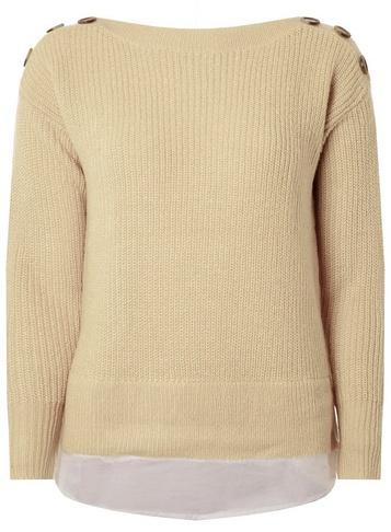 Dorothy Perkins Cream Horn Button