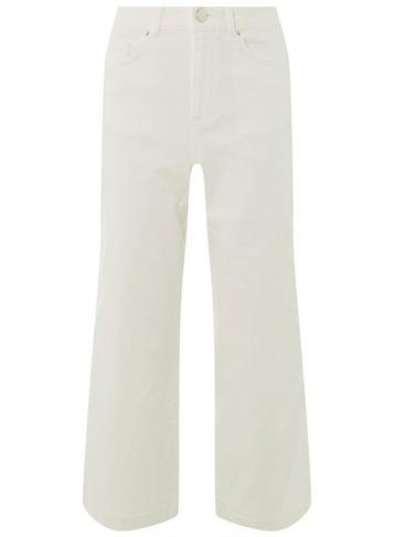 Dorothy Perkins Ecru Denim Wide Crop Jeans