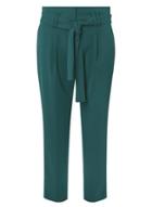 Dorothy Perkins Teal High Waist Tie Tapered Leg Trousers
