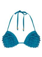 Dorothy Perkins Green Scallop Ruffle Triangle Bikini Top