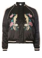 Dorothy Perkins Petite Embroidered Bird Bomber Jacket