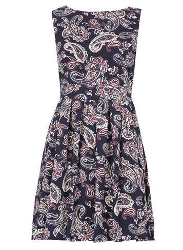 Dorothy Perkins *tenki Navy Paisley Skater Dress