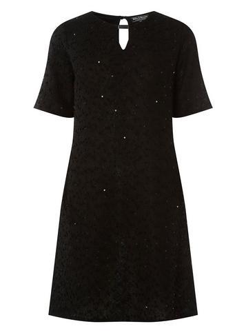 Dorothy Perkins *billie & Blossom Black Sparkle Trim Shift Dress