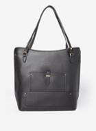 Dorothy Perkins Black Hardware Detail Shopper Bag