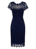 Dorothy Perkins *paper Dolls Navy Lace V-back Dress