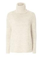 Dorothy Perkins *vila Beige Cable Knit Roll Neck Jumper