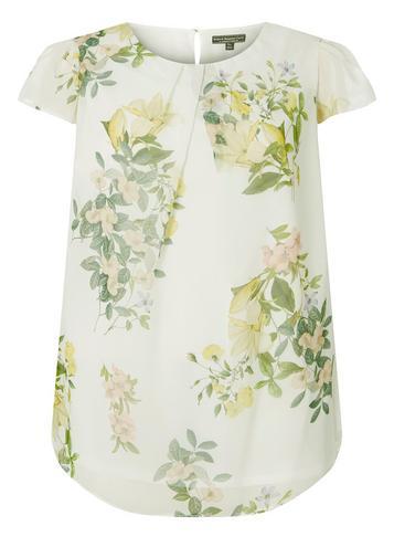 Dorothy Perkins *billie & Blossom Curve White And Lemon Top