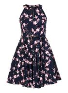 Dorothy Perkins *quiz Navy Floral Print Skater Dress