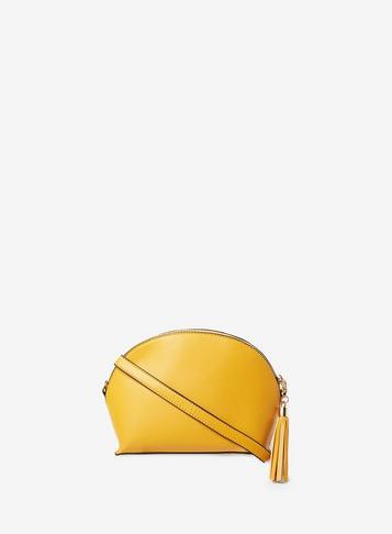 Dorothy Perkins Mustard Half Moon Cross Body Bag