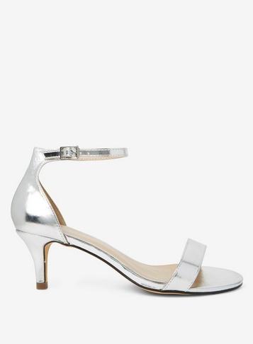 Dorothy Perkins Silver 'sunset' Kitten Heel