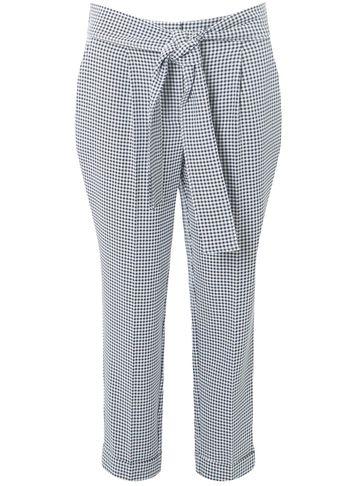 Dorothy Perkins Navy Gingham Belt-tie Trousers