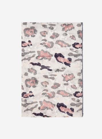 Dorothy Perkins Rose Gold Leopard Print Foil Scarf