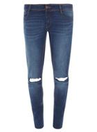 Dorothy Perkins Midwash Rip 'bailey' Ultra Stretch Super Skinny Jeans