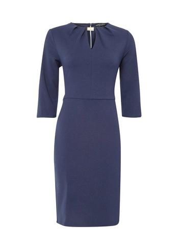 Dorothy Perkins Navy Pleat Hardware Bodycon Dress
