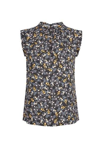 *billie & Blossom Petite Black Ditsy Print Sleeveless Shell Top