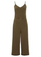 Dorothy Perkins *quiz Khaki Gold Buckle Jumpsuit