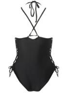 Dorothy Perkins *noisy May Black String Swimsuit