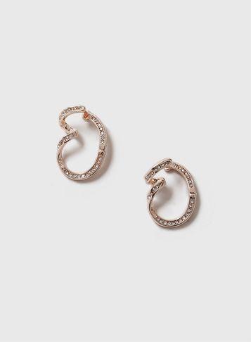Dorothy Perkins Crystal Twisted Earrings