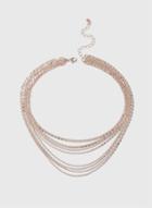 Dorothy Perkins Rose Gold Layered Chain Choker Necklace