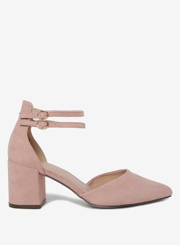 Dorothy Perkins Nude Microfibre Gemma Court Shoes