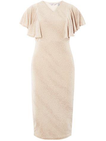 Dorothy Perkins Petite Gold Sparkle Dress