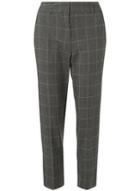 Dorothy Perkins Grey Grid Check Ankle Grazer Tailored Fit Trousers
