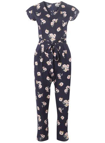 Dorothy Perkins Petite Navy Daisy Jumpsuit