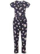 Dorothy Perkins Petite Navy Daisy Jumpsuit