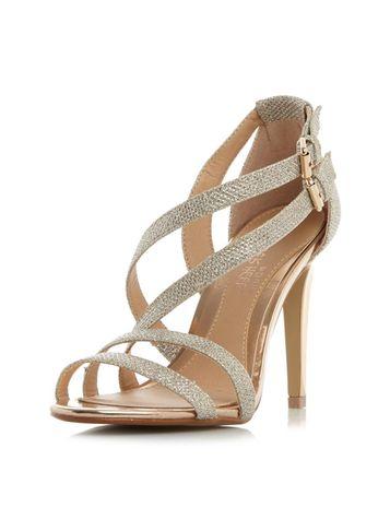 Dorothy Perkins *head Over Heels By Dune Gold 'mulin' High Sandal