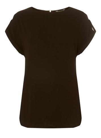 Dorothy Perkins *tall Khaki Turnback Short Sleeve T-shirt