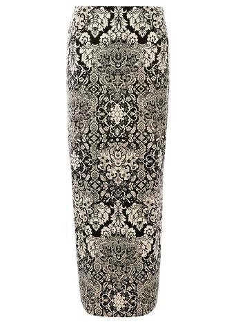 Dorothy Perkins Stone Baroque Print Maxi Skirt