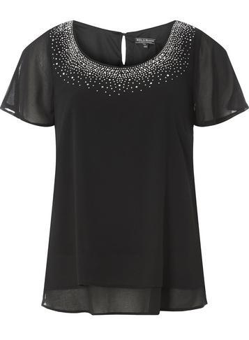 Dorothy Perkins *billie & Blossom Black Sparkle Shell Top