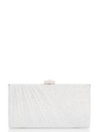 *quiz Silver Shimmer Jewel Clutch Bag