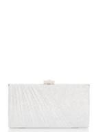 *quiz Silver Shimmer Jewel Clutch Bag