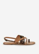 Dorothy Perkins Tan Microfibre Fangs Sandals