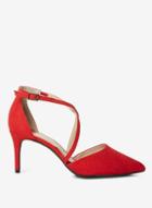 Dorothy Perkins Wide Fit Red Elsa Crossover Court Shoes