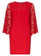 Dorothy Perkins *billie & Blossom Red Lace Sleeve Shift Dress