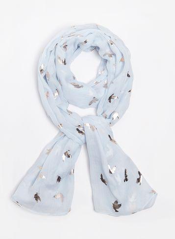 Dorothy Perkins Blue Bird Foil Scarf