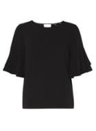 Dorothy Perkins Black Double Ruffle Sleeve Top