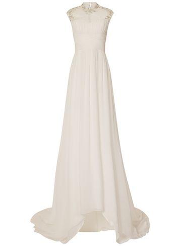 Dorothy Perkins *little Mistress Bridal Embellished Mesh Maxi Dress