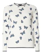Dorothy Perkins Ivory And Blue Butterfly Print Jumper