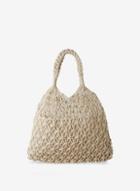Dorothy Perkins Cream Crochet Plait Handle Bag