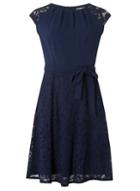*billie & Blossom Navy Lace Soft Belted Dress