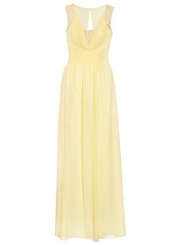 Dorothy Perkins *quiz Lemon Embellished Maxi Dress