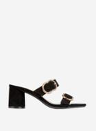 Dorothy Perkins Black Sooty Round Buckle Sandals