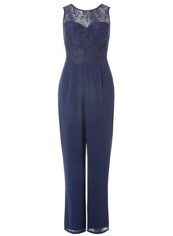 Dorothy Perkins *showcase Navy 'grace' Jumpsuit